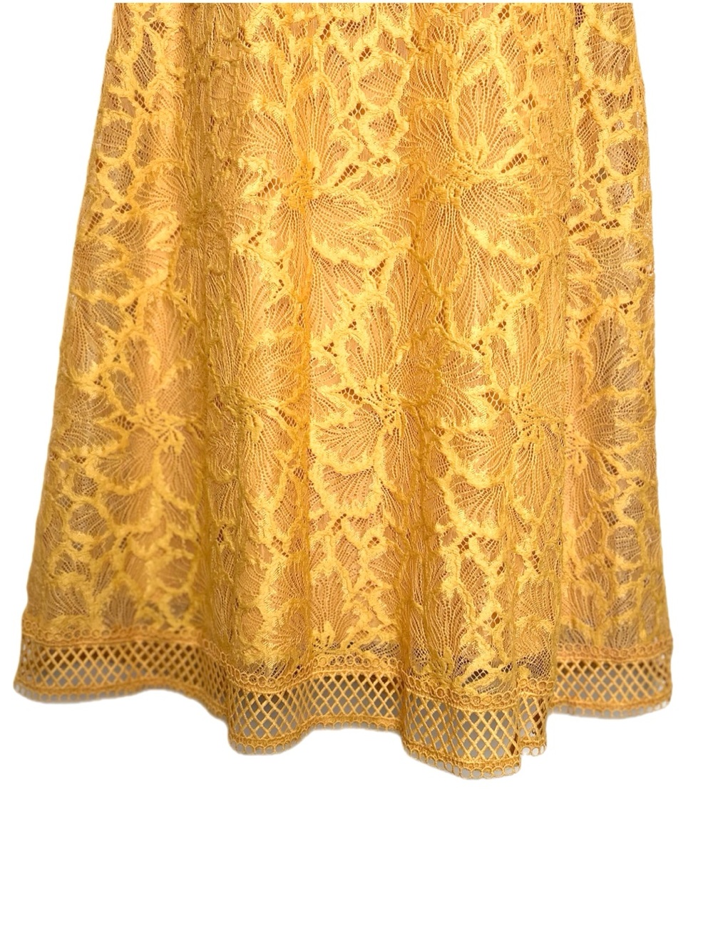 ANTONIO MELANI Yellow Lace Midi Dress *NWOT - Picture 5 of 16